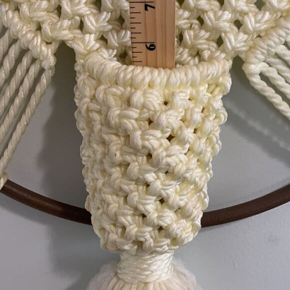 Vintage Handmade Macrame Style Wall Decor Plant Flower Wall Pocket One Of A Kind - Picture 7 of 17